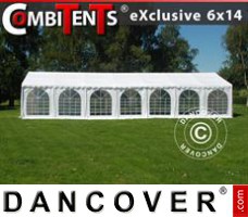 Evenemangstält Exclusive CombiTents® 6x14m, 5-i-1, Vit