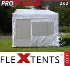Evenemangstält FleXtents PRO Trapezo 2x3m Vit, inkl. 4 sidor