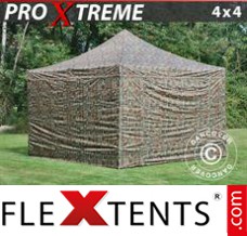 Evenemangstält FleXtents Xtreme 4x4m Kamouflage, inkl. 4 sidor