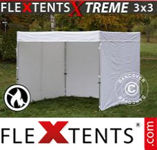 Evenemangstält Xtreme Exhibition med sidoväggar, 3x3m, Vit,...